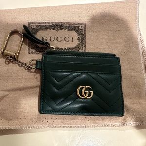 Green Gucci wallet keychain